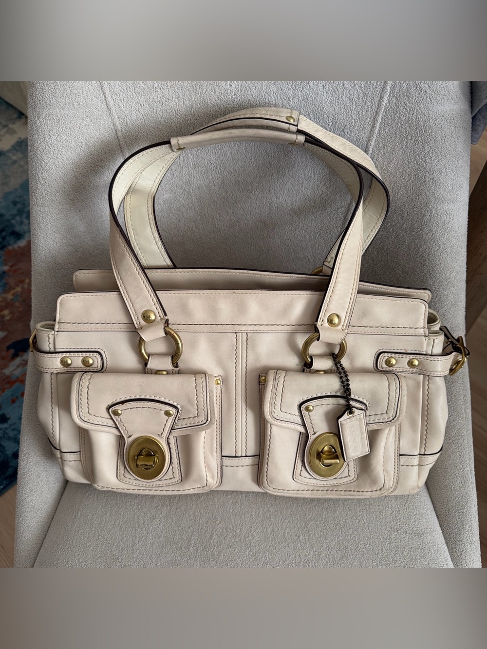 💕Rare Vintage Coach 65th Anniversary Legacy Turnlock Tote Bag
